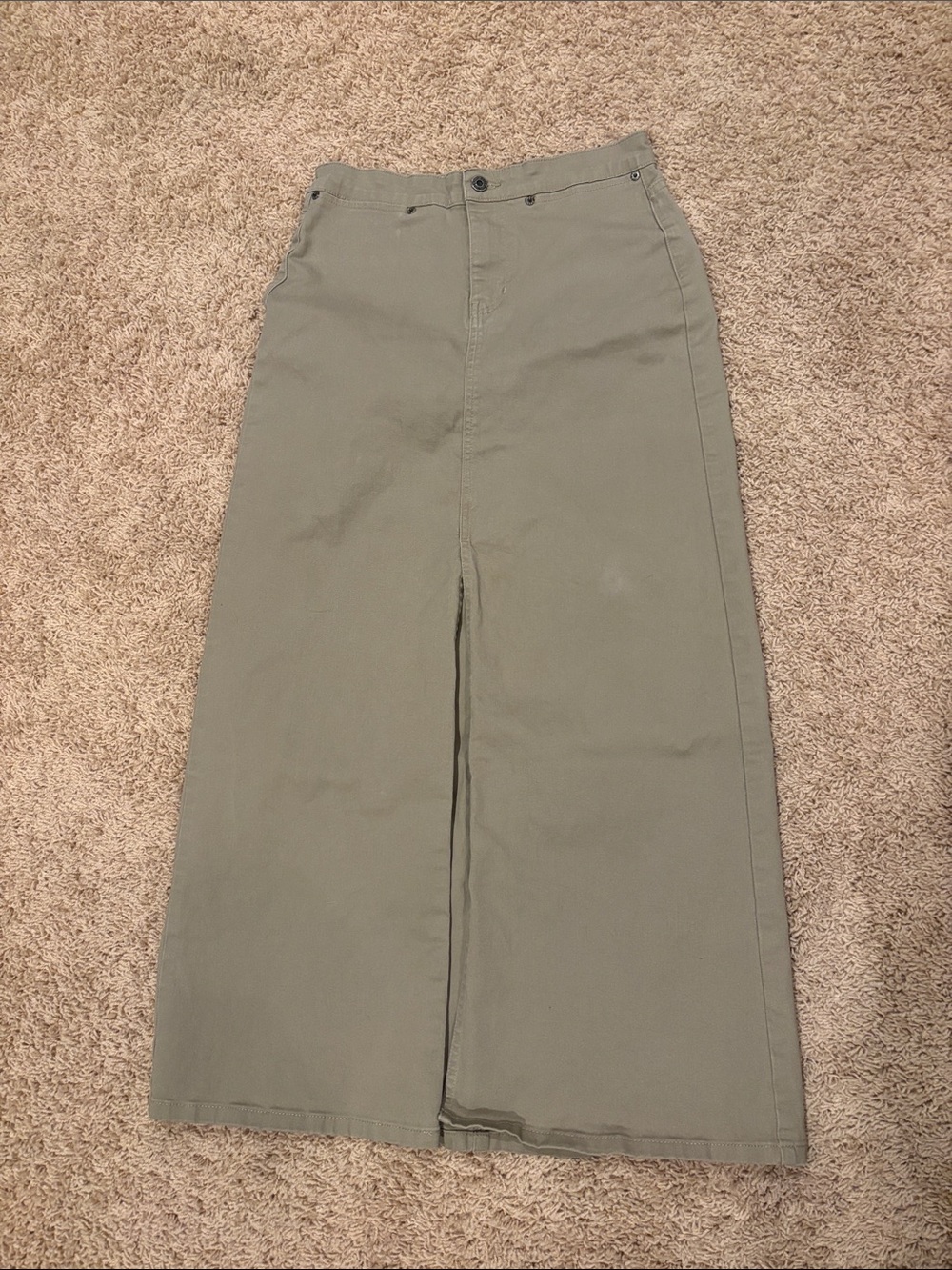 GAP Olive Green Maxi A-Line Skirt